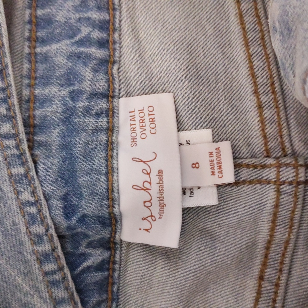 Target Ingrid & Isabel Maternity Shorts Overalls Size 8 Shortall - Picture 2 of 5